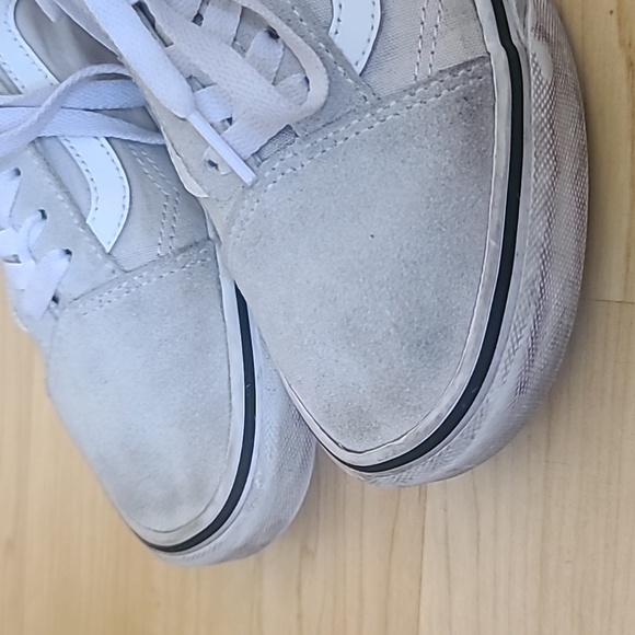 Vans Old Skool Sneakers Womens 7.5 Mens 6 Light Gray / Soft White - Picture 8 of 10